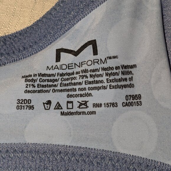 Maidenform Comfort Devotion Bra Blue Size 32DD - Picture 10 of 11